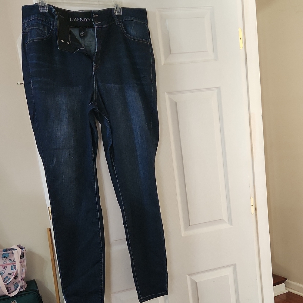 Lane Bryant Dark Wash Skinny Jeans 32 Inseam